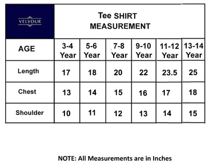 Boys Tee Shirt (Half Sleeve) By Velvour Art# VBT01-C - Velvour Shop
