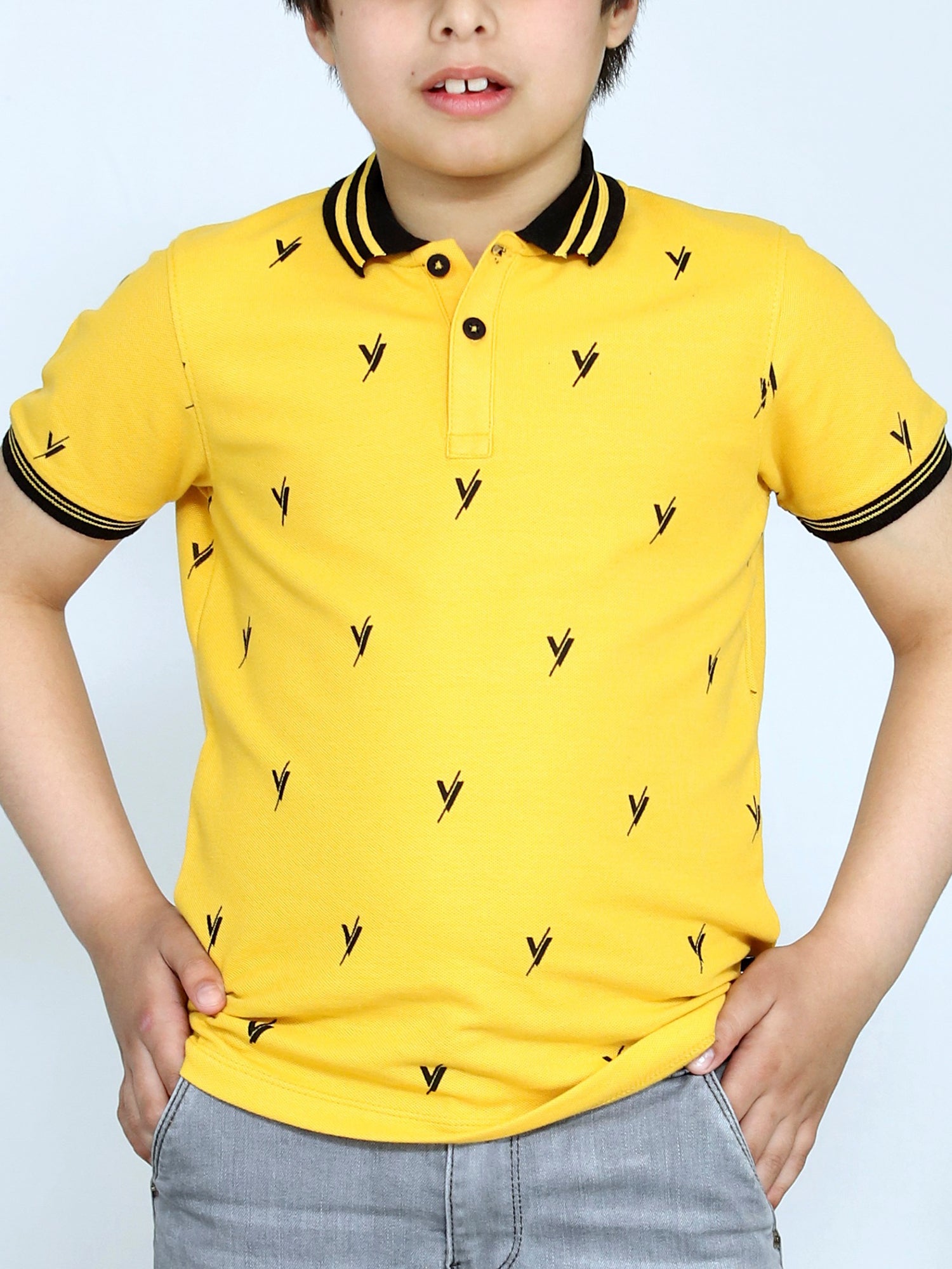Boys Polo Shirt (Tipping Collar) By Velvour Art# VBP02-C - Velvour Shop